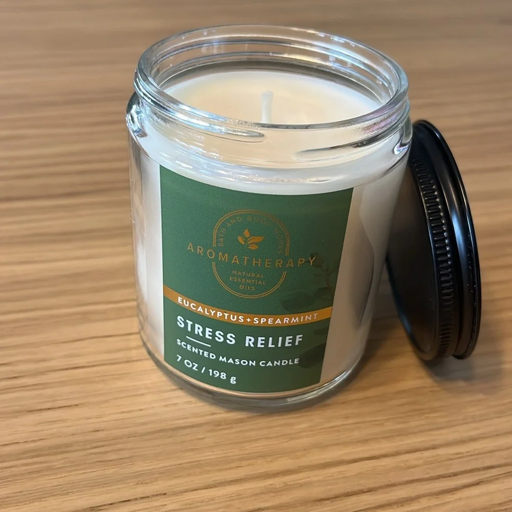 Bath & Body Works Single Wick Candle. Eucalyptus + Spearmint.